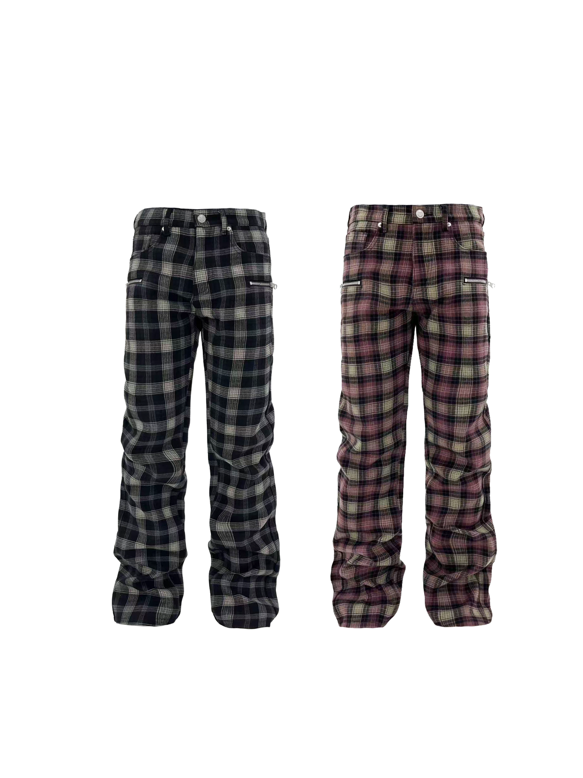 KARMANISTIC Gothic Letter Slim Straight Jeans