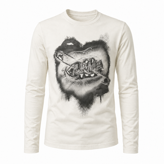 KARMANISTIC Lip Graphic Long-Sleeve Top