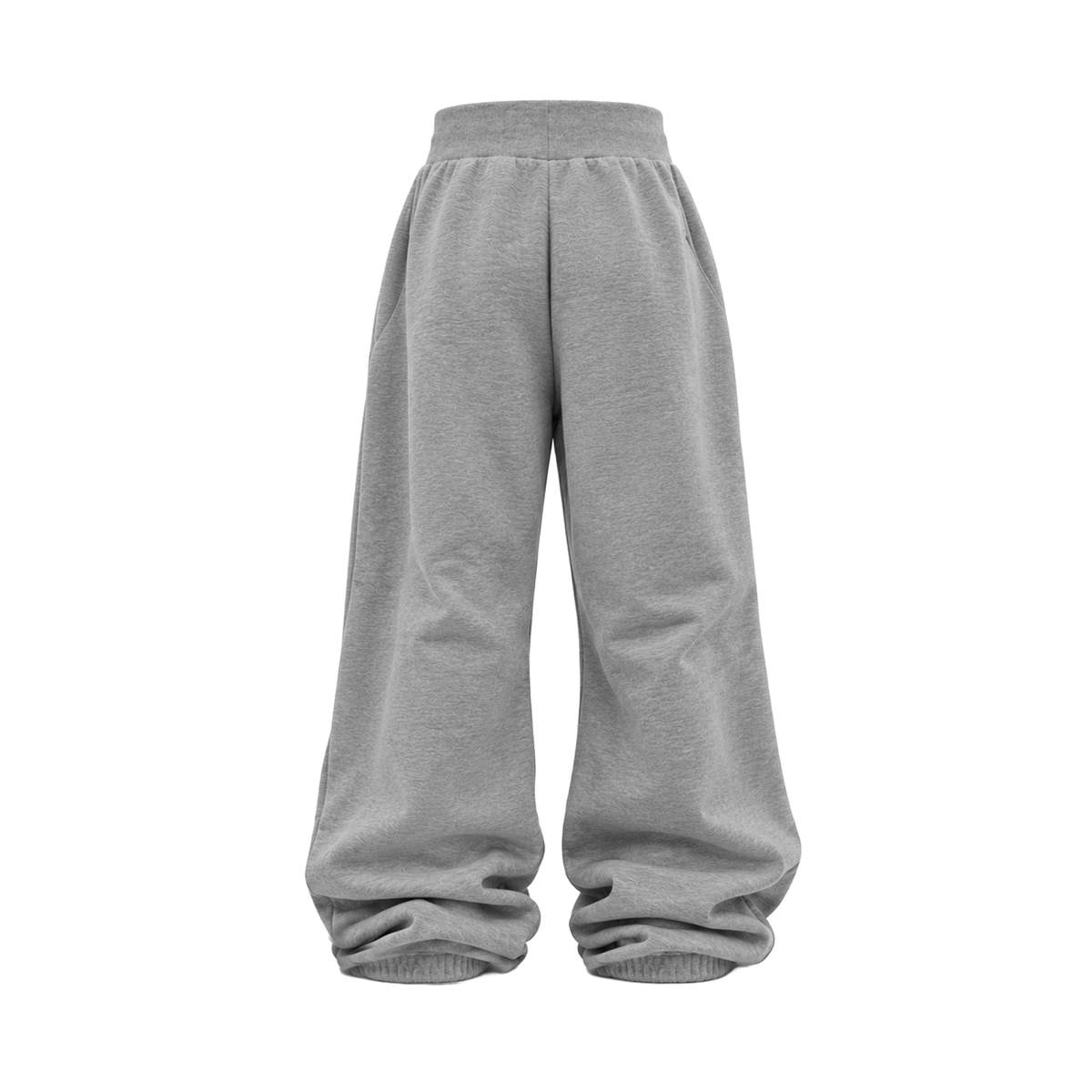 KARMANISTIC Relaxed Wide-Leg Embroidered Sweatpants