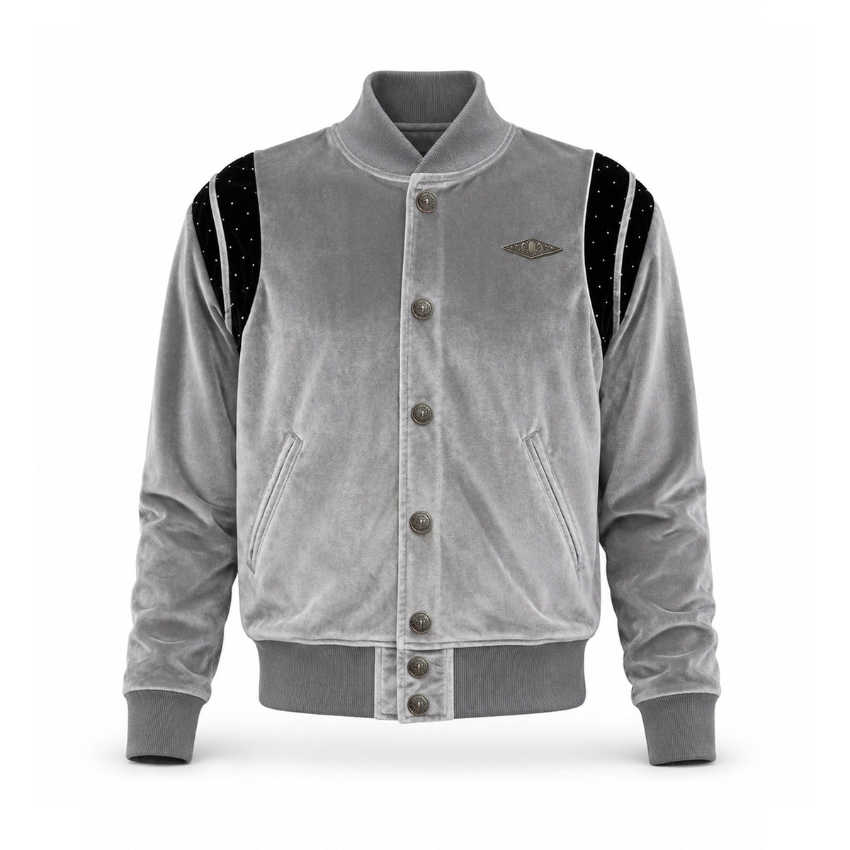 KARMANISTIC Metal Logo Stand-Collar Jacket