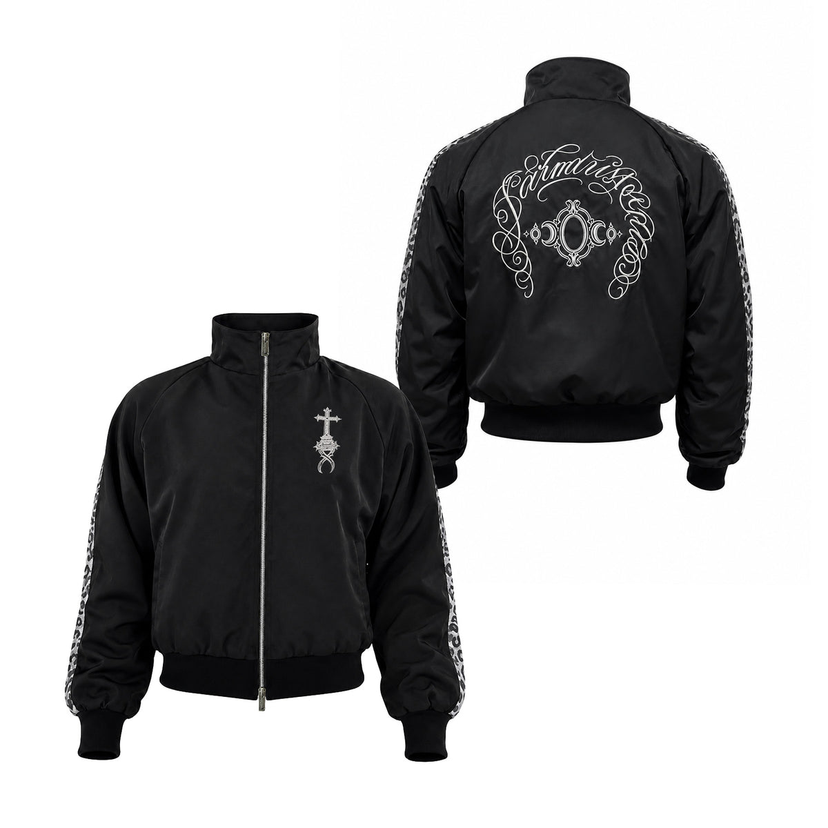 KARMANISTIC Relaxed Leopard Embroidered Jacket