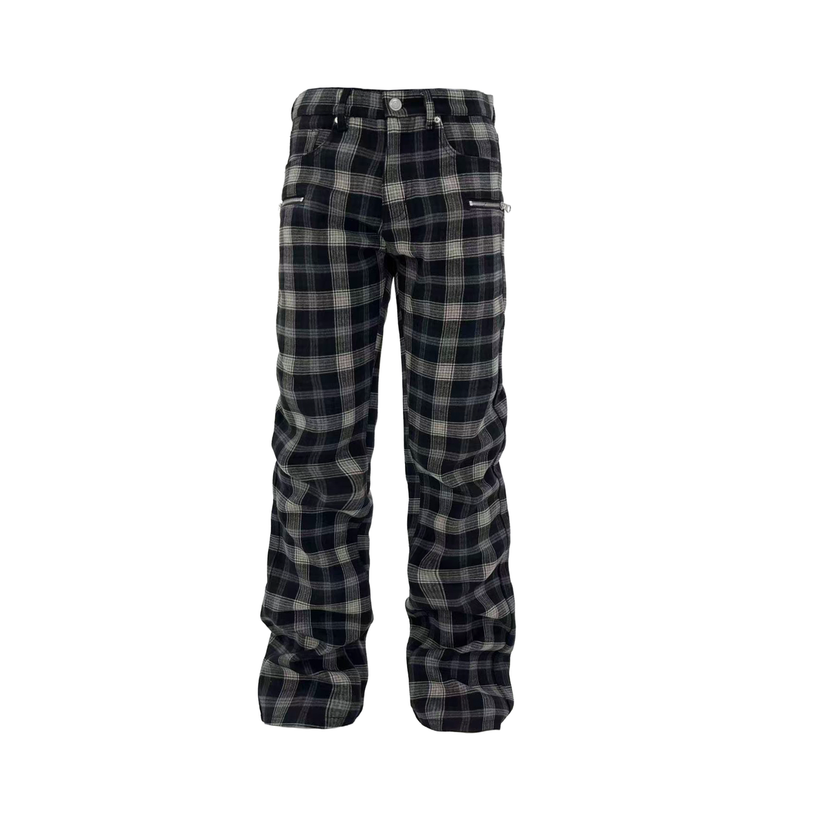 KARMANISTIC Gothic Letter Slim Straight Jeans