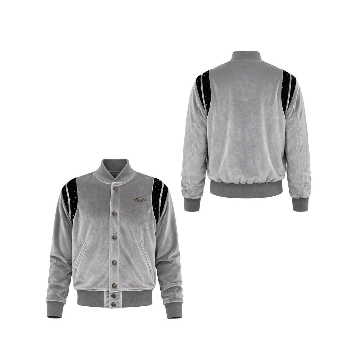 KARMANISTIC Metal Logo Stand-Collar Jacket