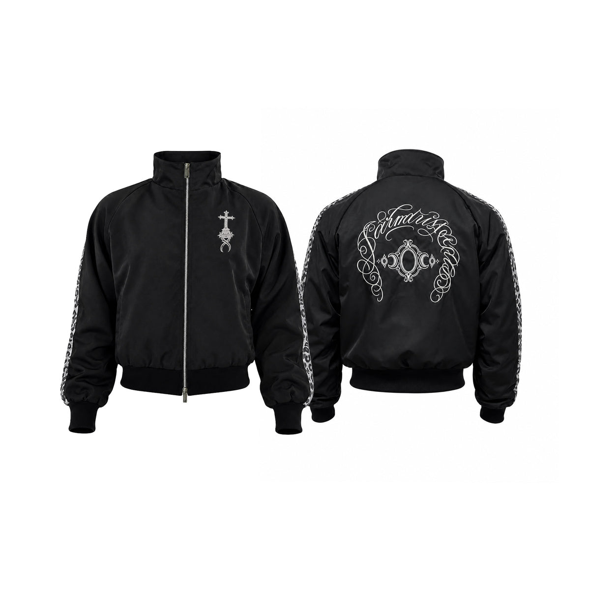 KARMANISTIC Relaxed Leopard Embroidered Jacket