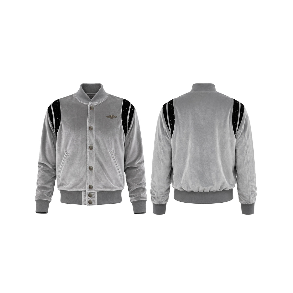 KARMANISTIC Metal Logo Stand-Collar Jacket