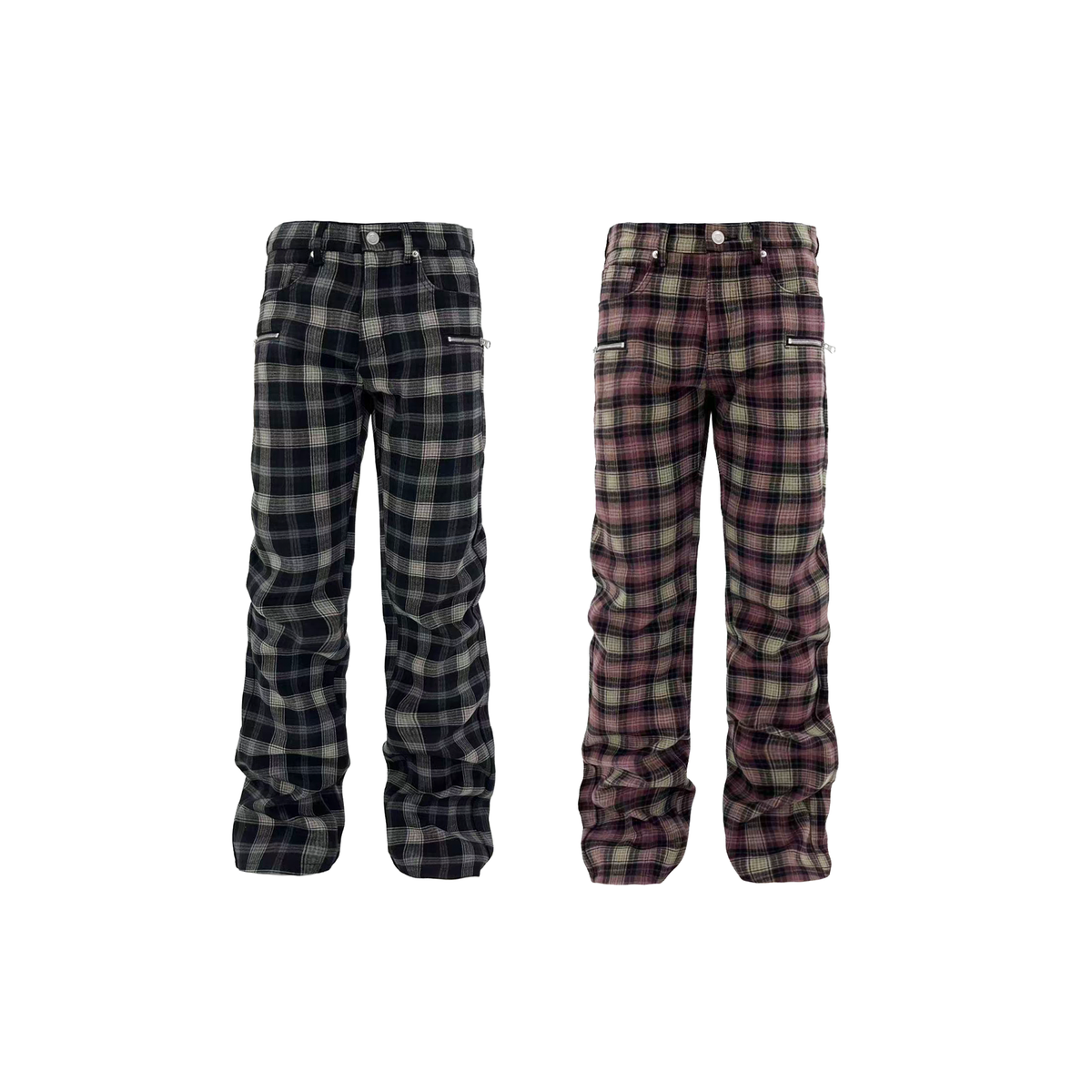KARMANISTIC Gothic Letter Slim Straight Jeans