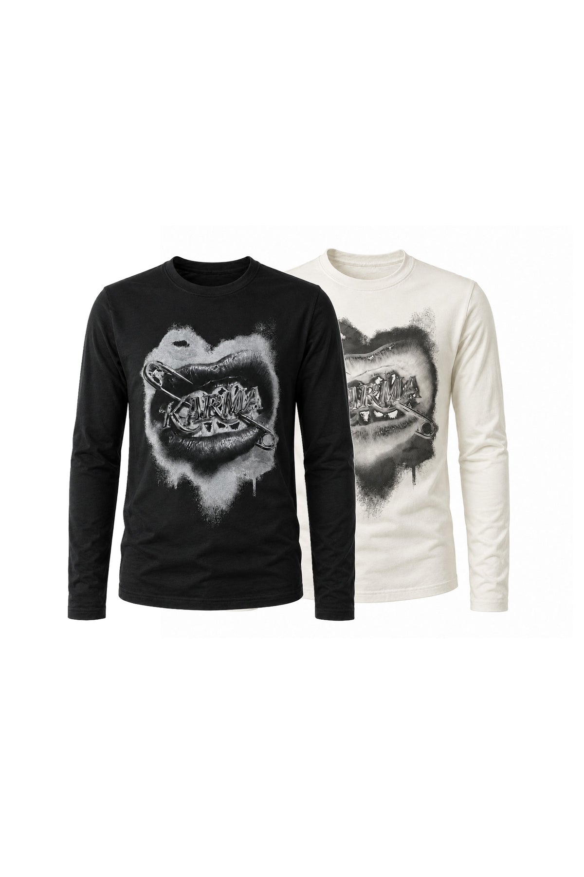 KARMANISTIC Lip Graphic Long-Sleeve Top
