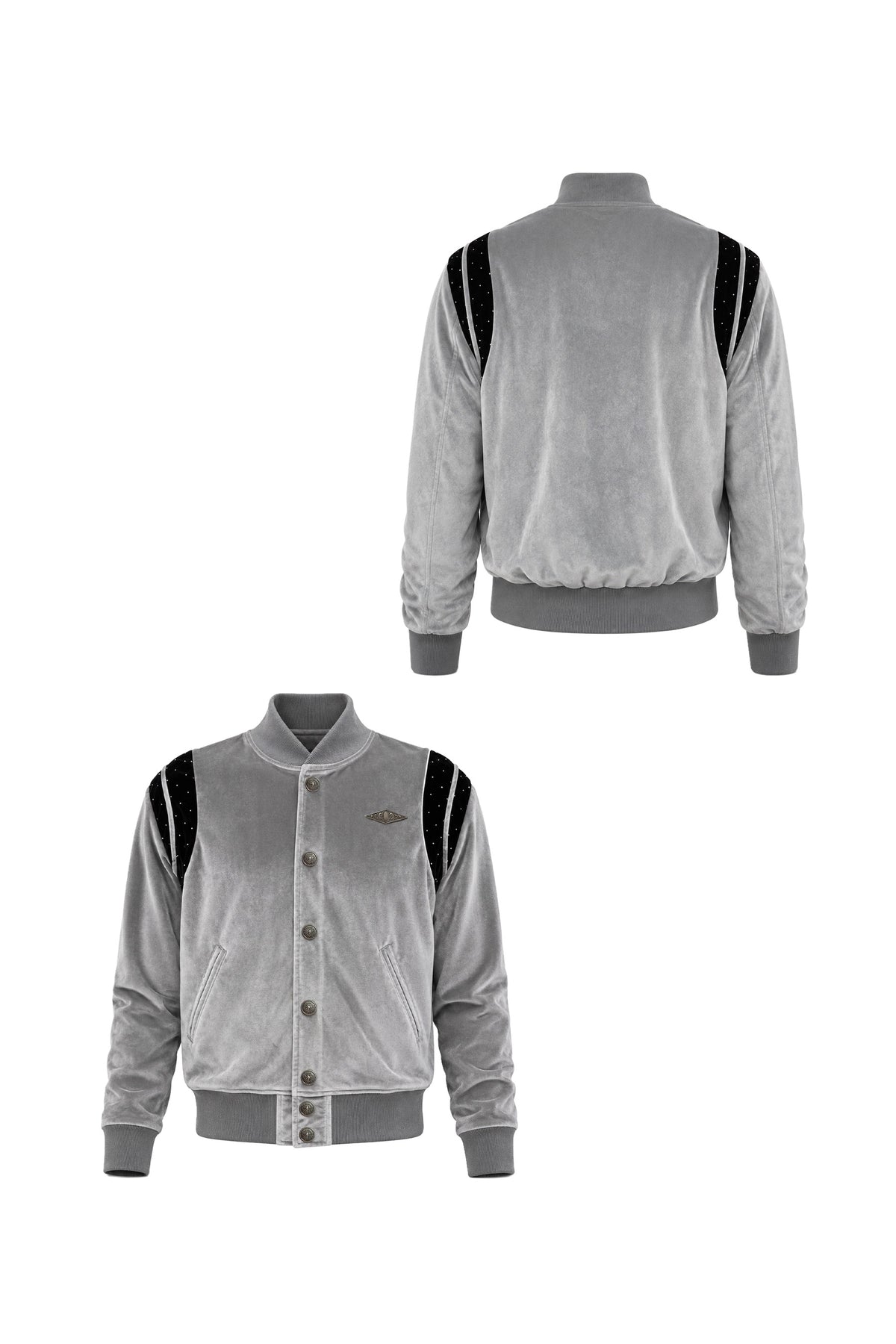 KARMANISTIC Metal Logo Stand-Collar Jacket