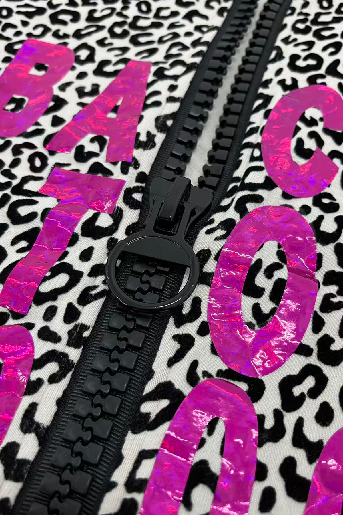 KARMANISTIC Leopard Plush Zip Hoodie