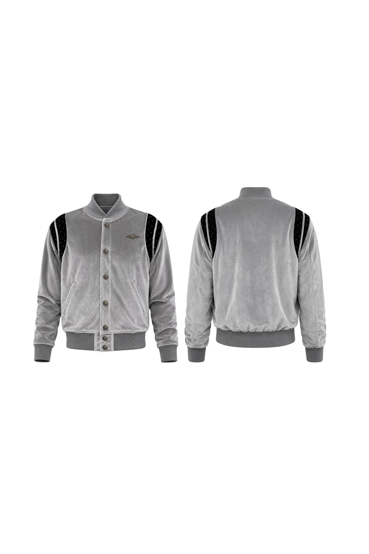 KARMANISTIC Metal Logo Stand-Collar Jacket