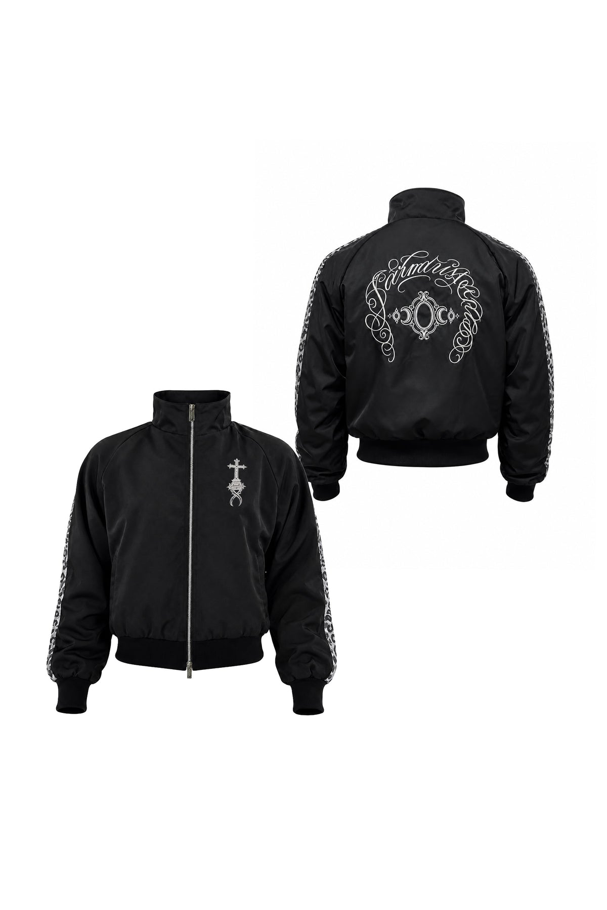 KARMANISTIC Relaxed Leopard Embroidered Jacket