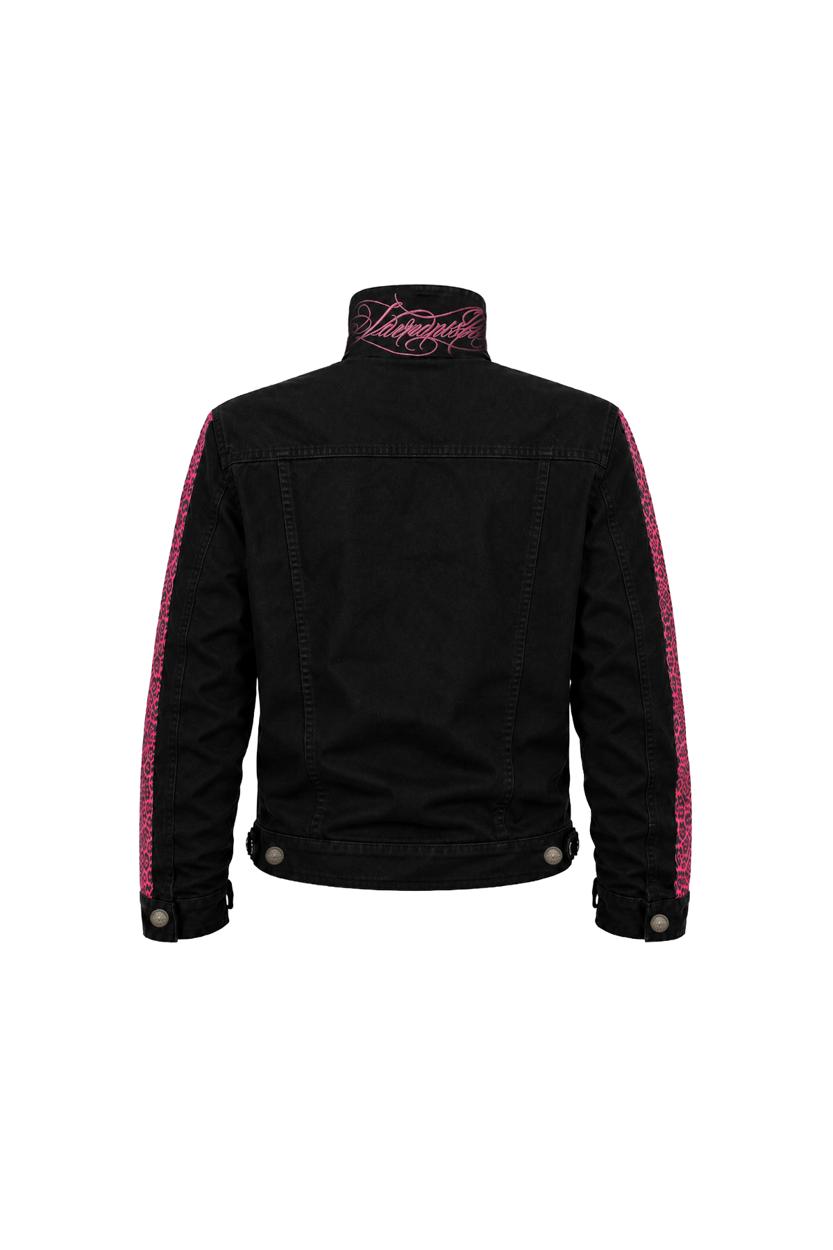 KARMANISTIC Leopard Panelled Denim Jacket