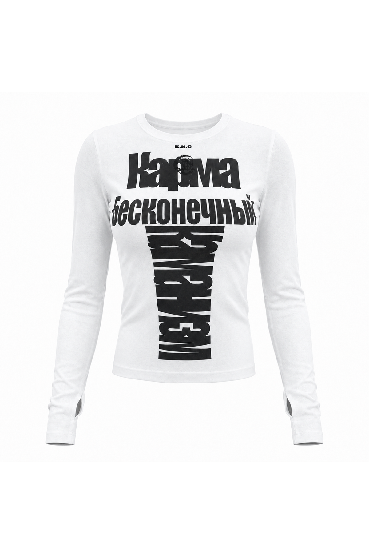 KARMANISTIC Fitted Graphic Long-Sleeve Top