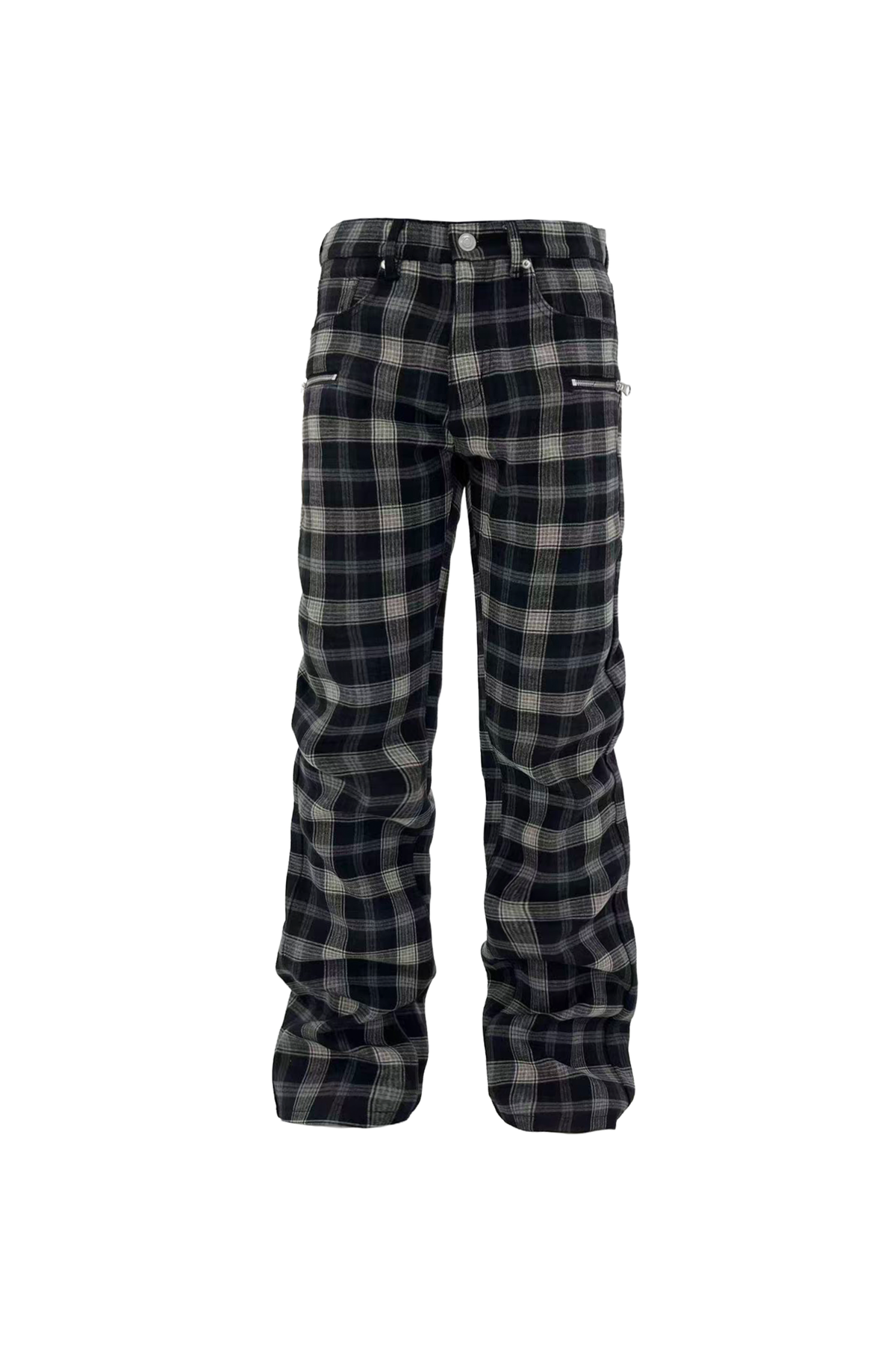 KARMANISTIC Gothic Letter Slim Straight Jeans