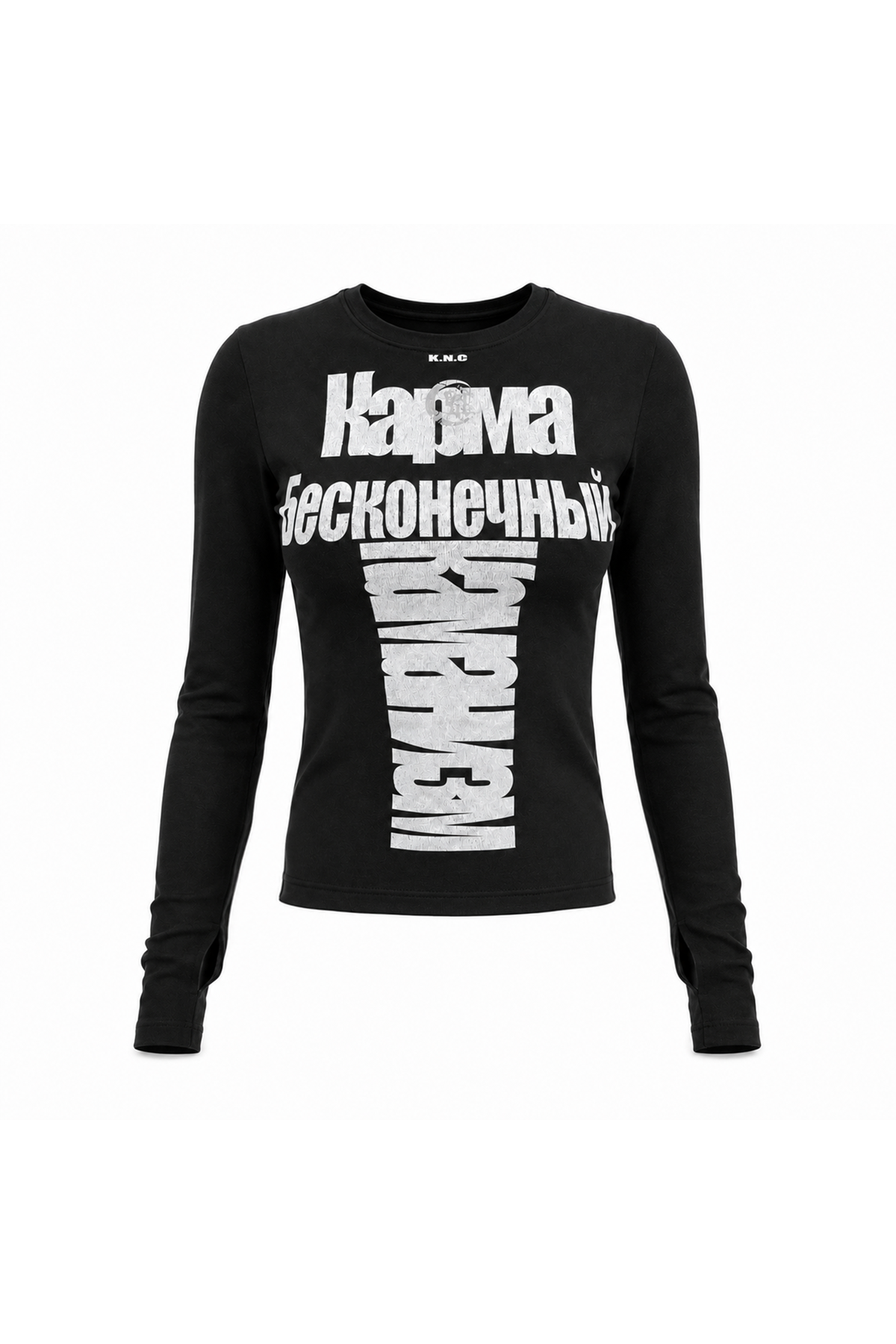 KARMANISTIC Fitted Graphic Long-Sleeve Top