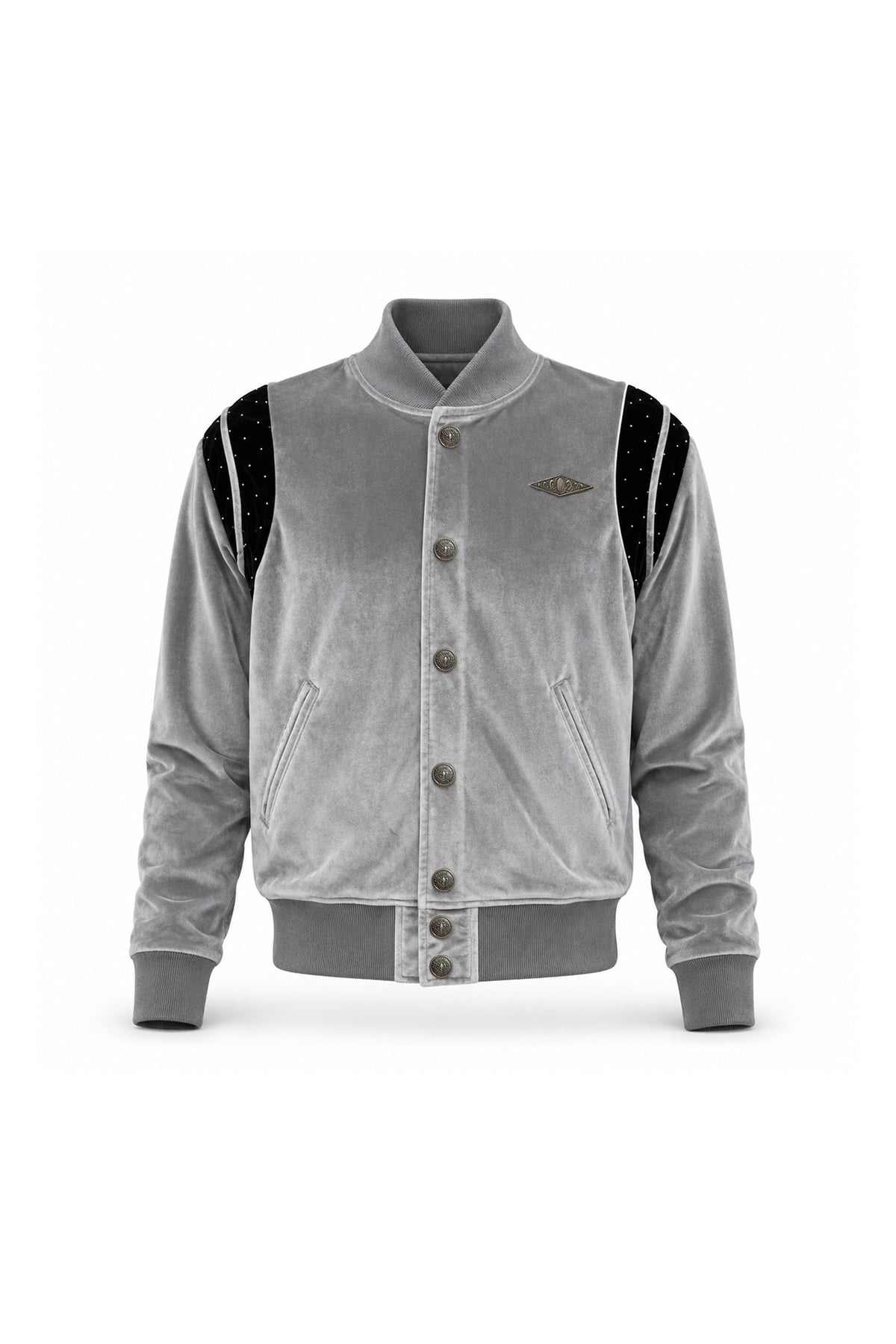 KARMANISTIC Metal Logo Stand-Collar Jacket