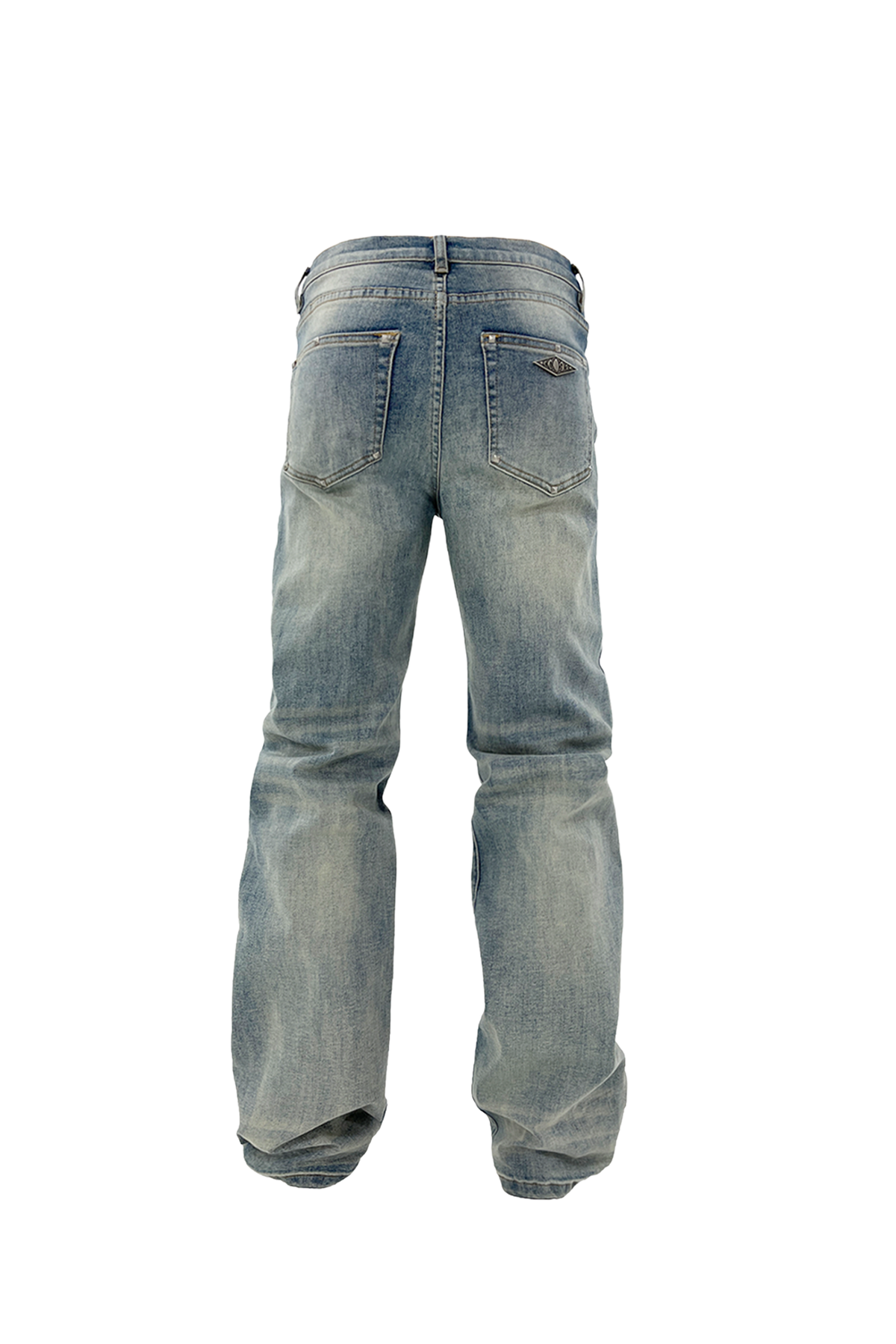 KARMANISTIC Fitted Studded Distressed Jeans