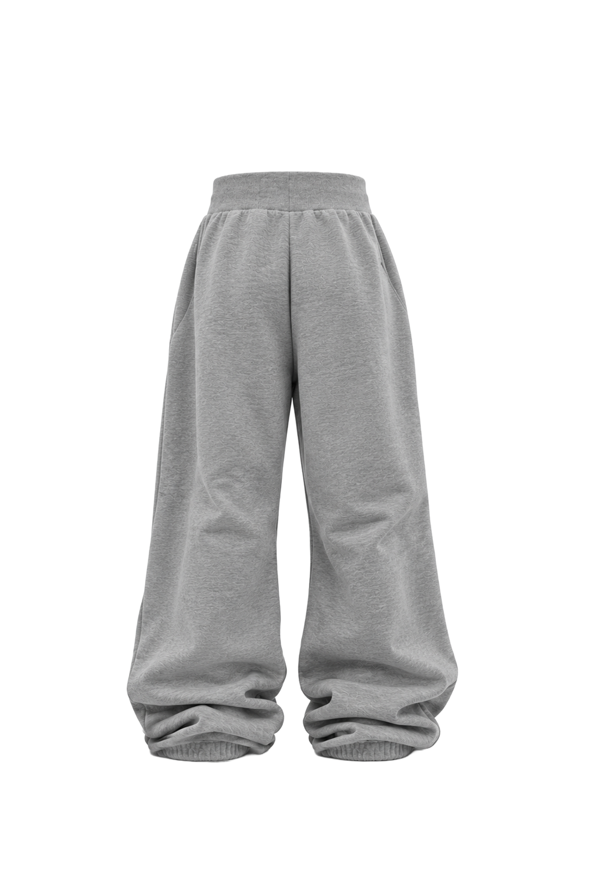 KARMANISTIC Relaxed Wide-Leg Embroidered Sweatpants