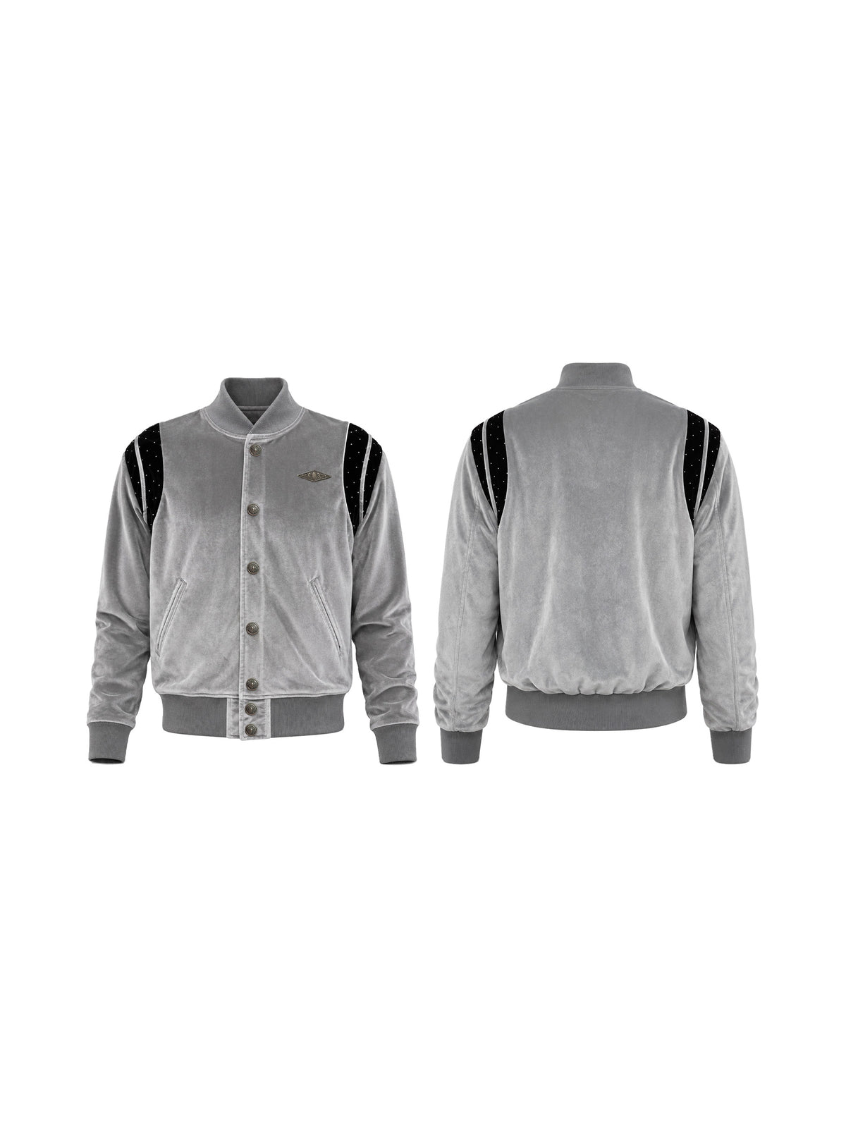 KARMANISTIC Metal Logo Stand-Collar Jacket