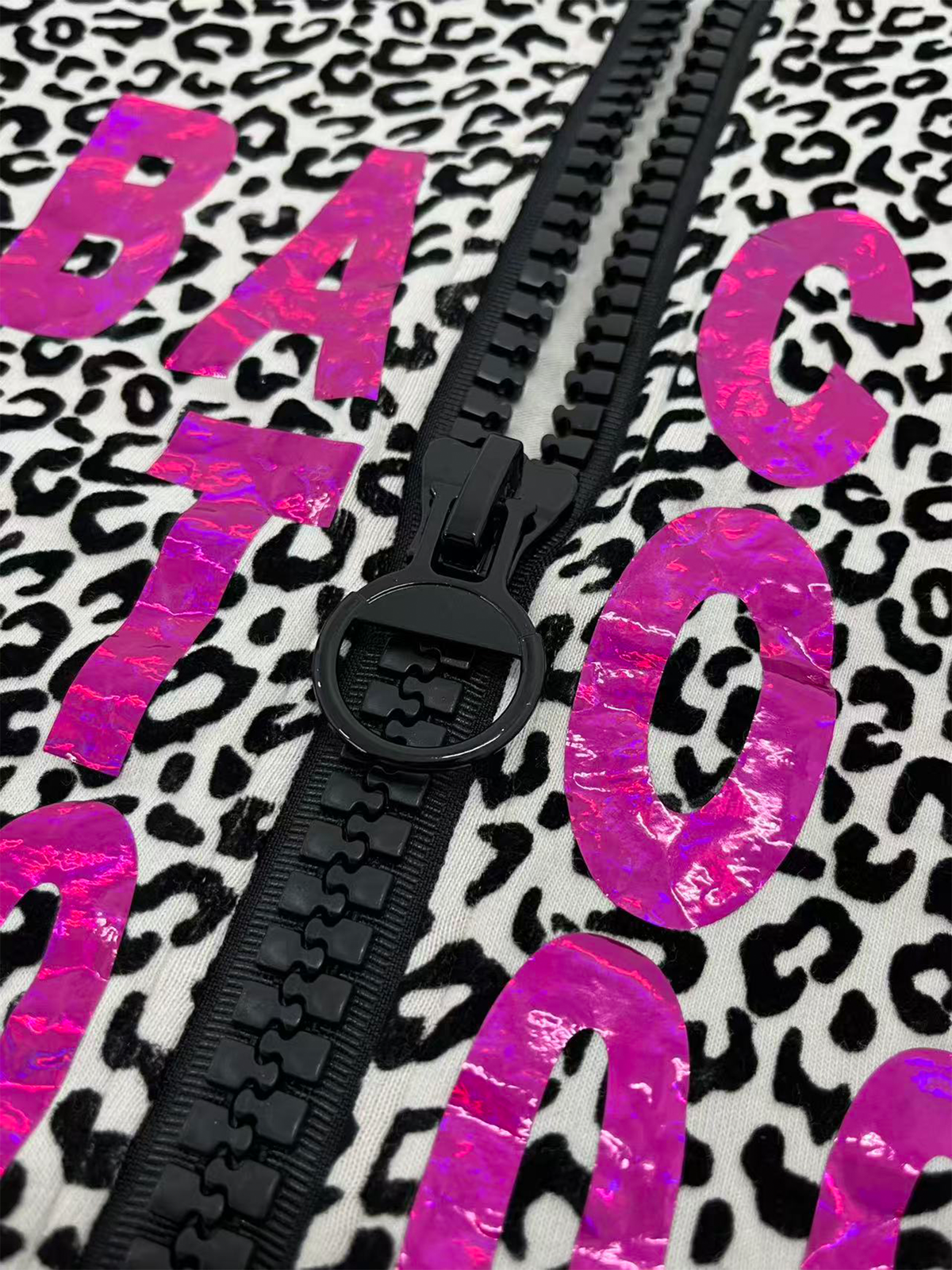 KARMANISTIC Leopard Plush Zip Hoodie