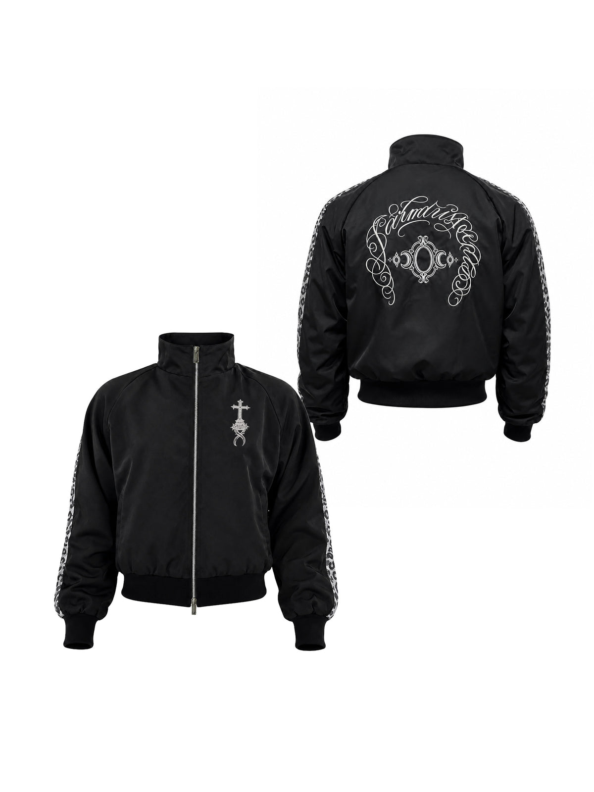 KARMANISTIC Relaxed Leopard Embroidered Jacket