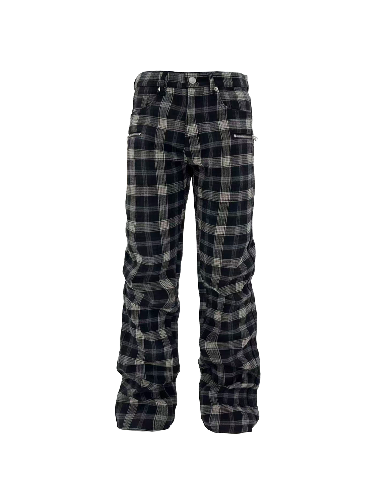 KARMANISTIC Gothic Letter Slim Straight Jeans
