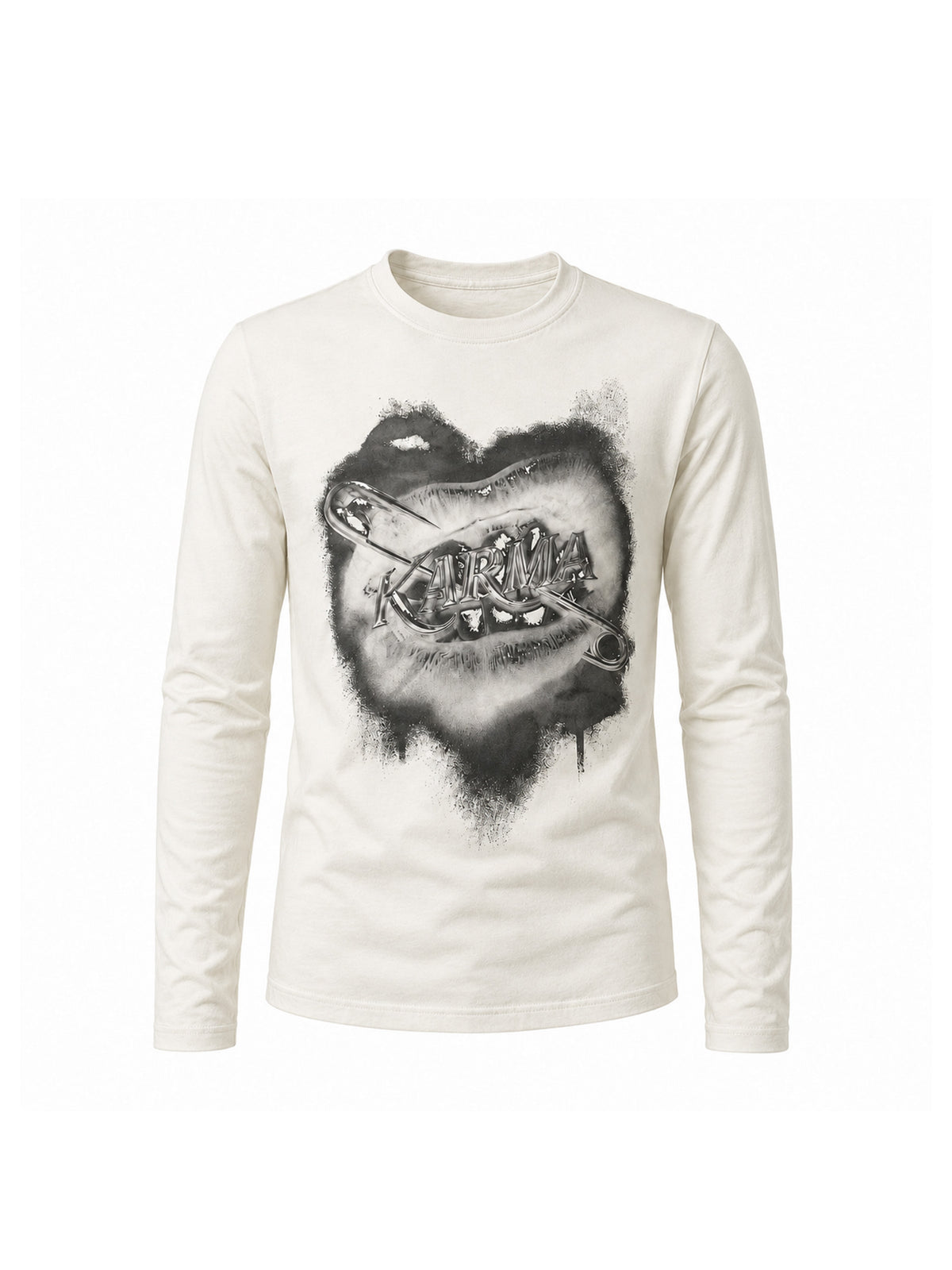 KARMANISTIC Lip Graphic Long-Sleeve Top