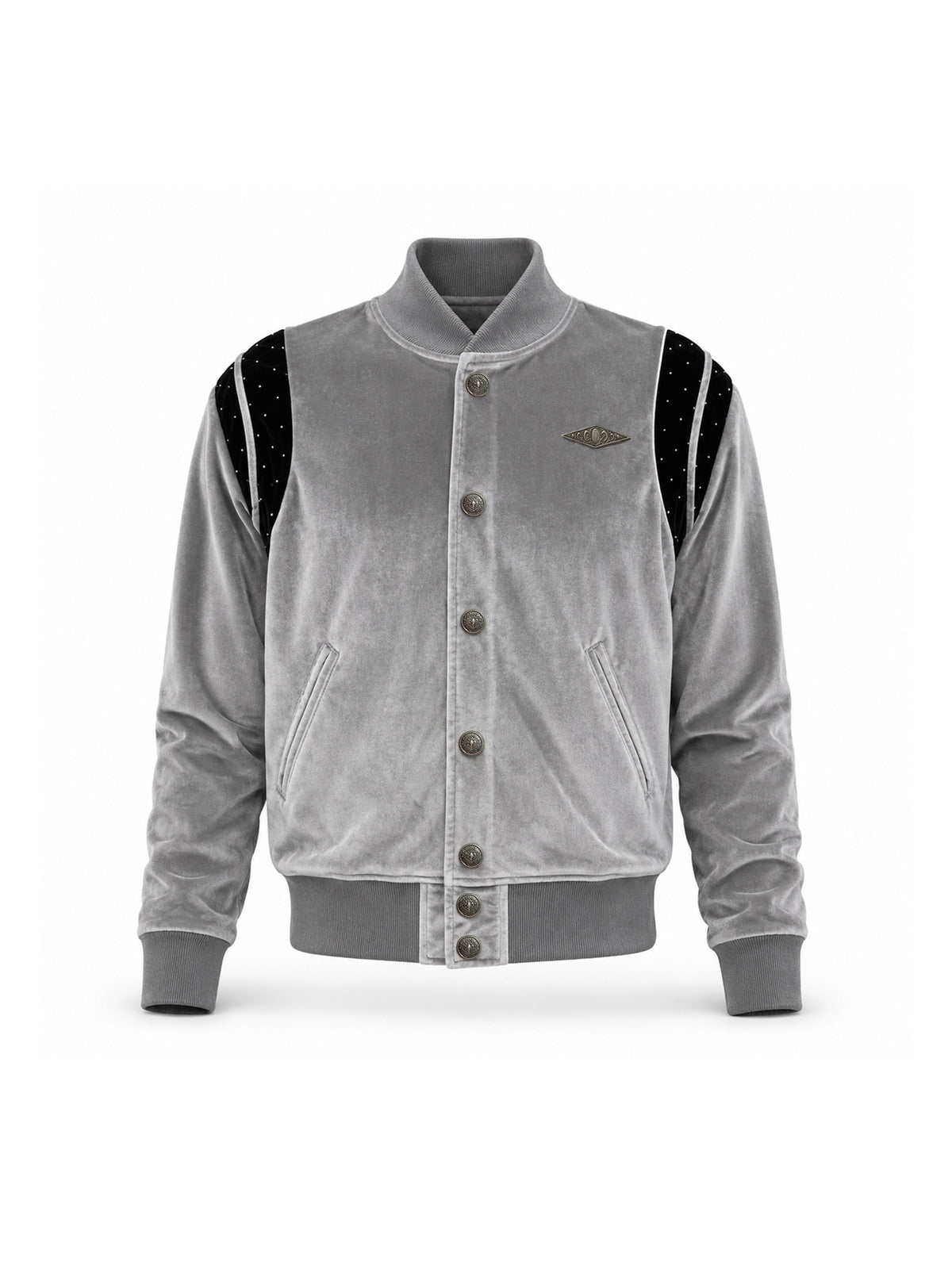 KARMANISTIC Metal Logo Stand-Collar Jacket