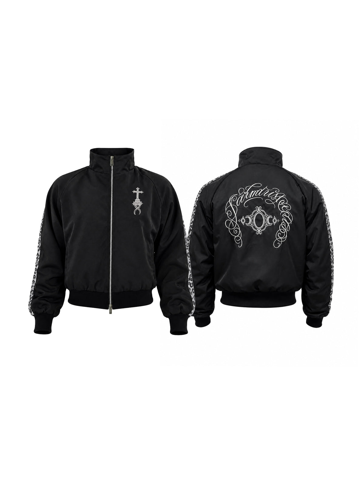 KARMANISTIC Relaxed Leopard Embroidered Jacket