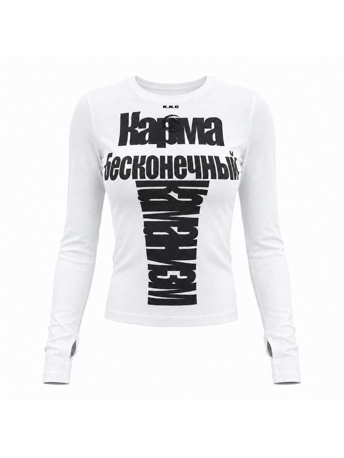 KARMANISTIC Fitted Graphic Long-Sleeve Top