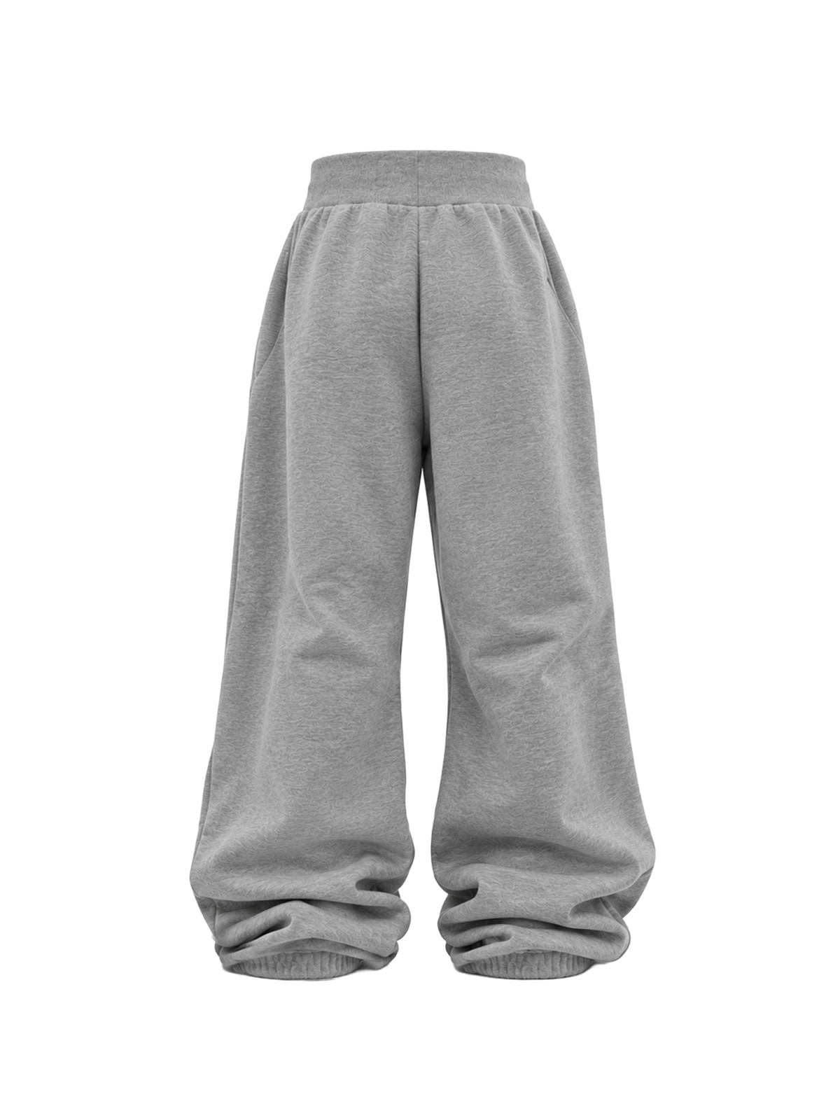 KARMANISTIC Relaxed Wide-Leg Embroidered Sweatpants