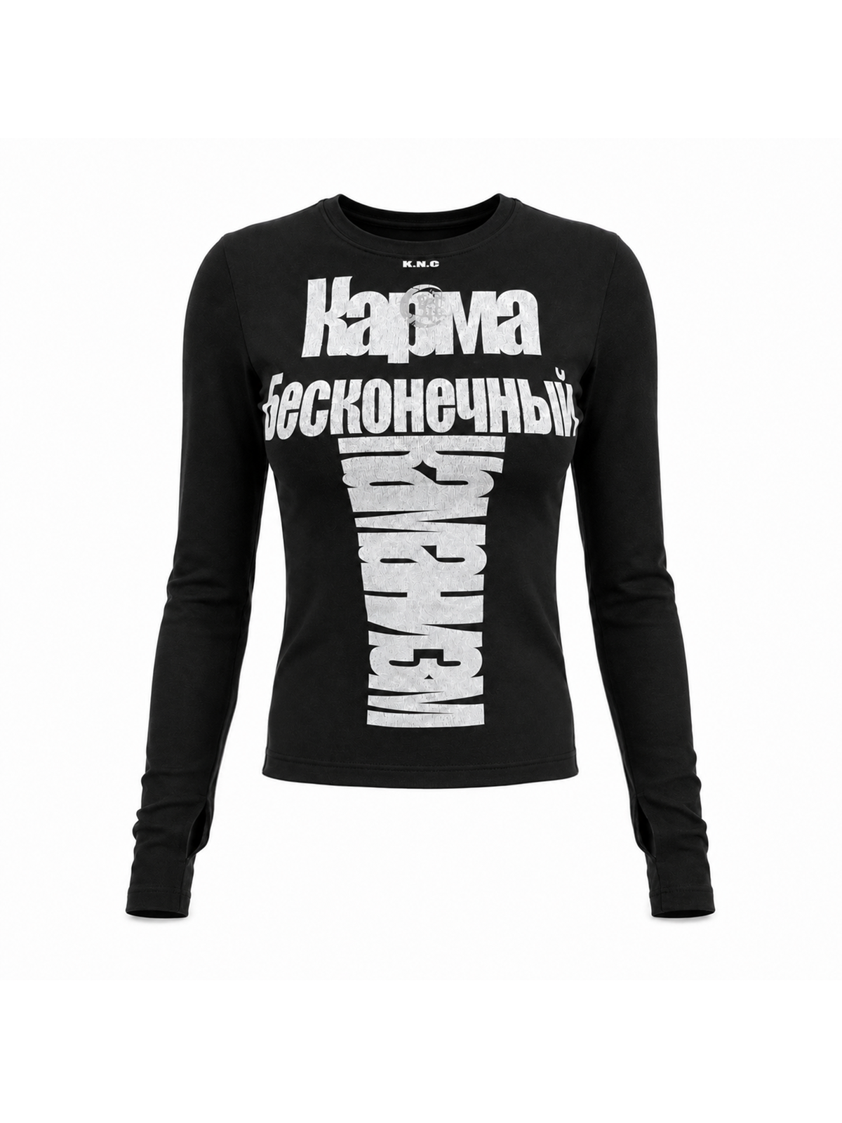 KARMANISTIC Fitted Graphic Long-Sleeve Top