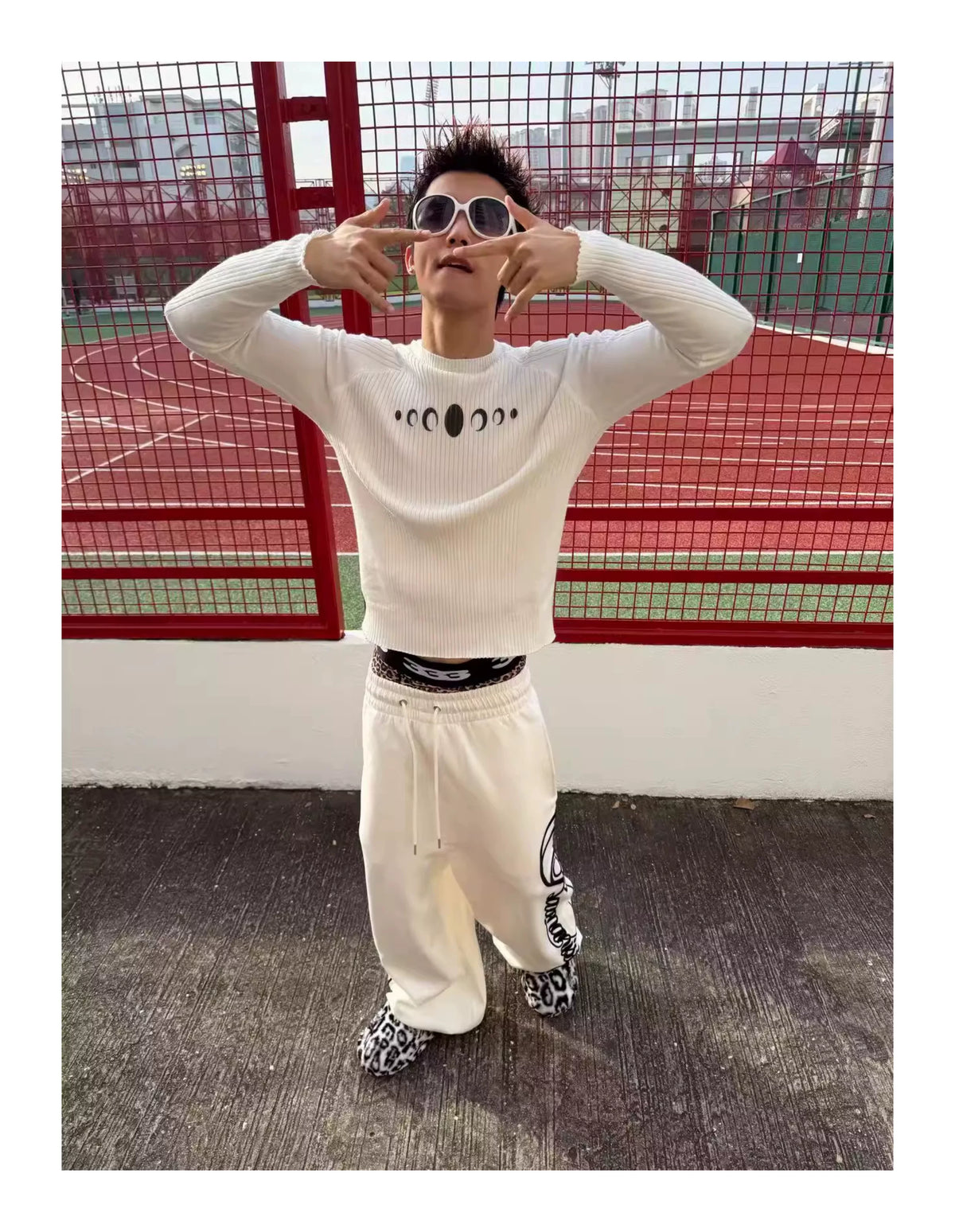 KARMANISTIC Fitted Athletic Knit Sweater