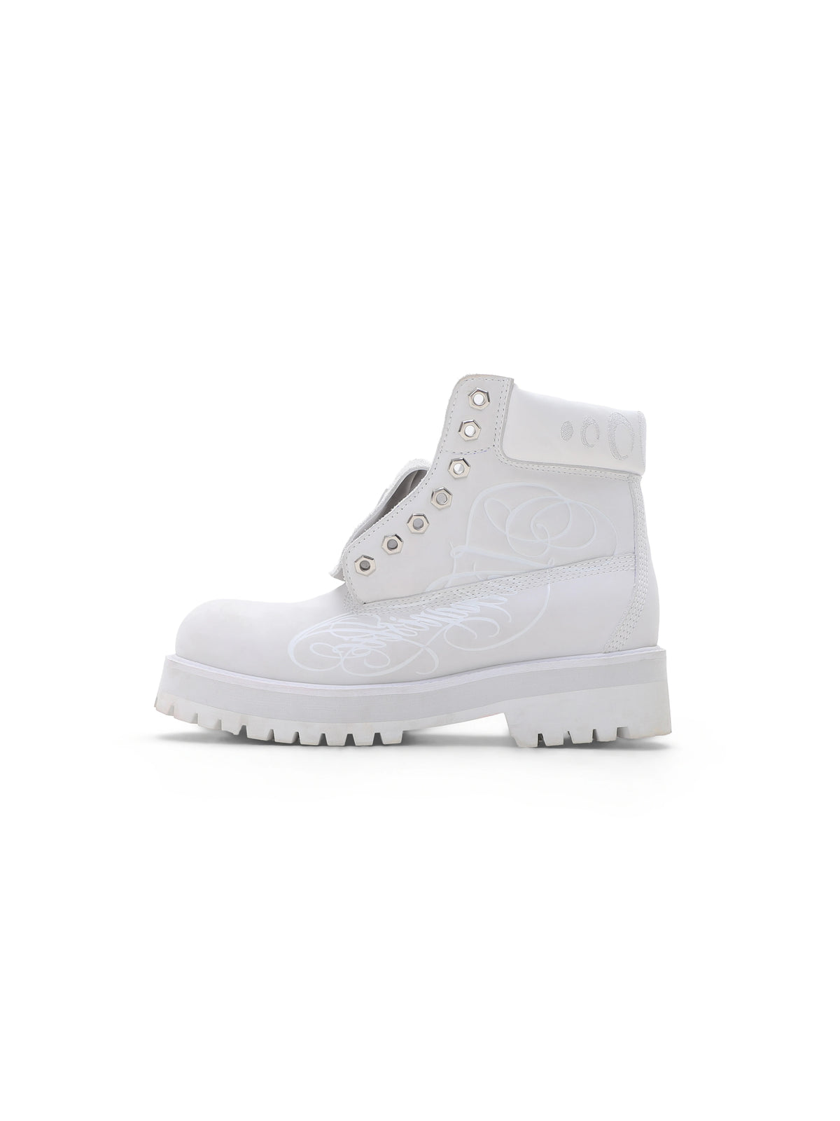 KARMANISTIC Rhinestone Leather Platform Boots - Yellow