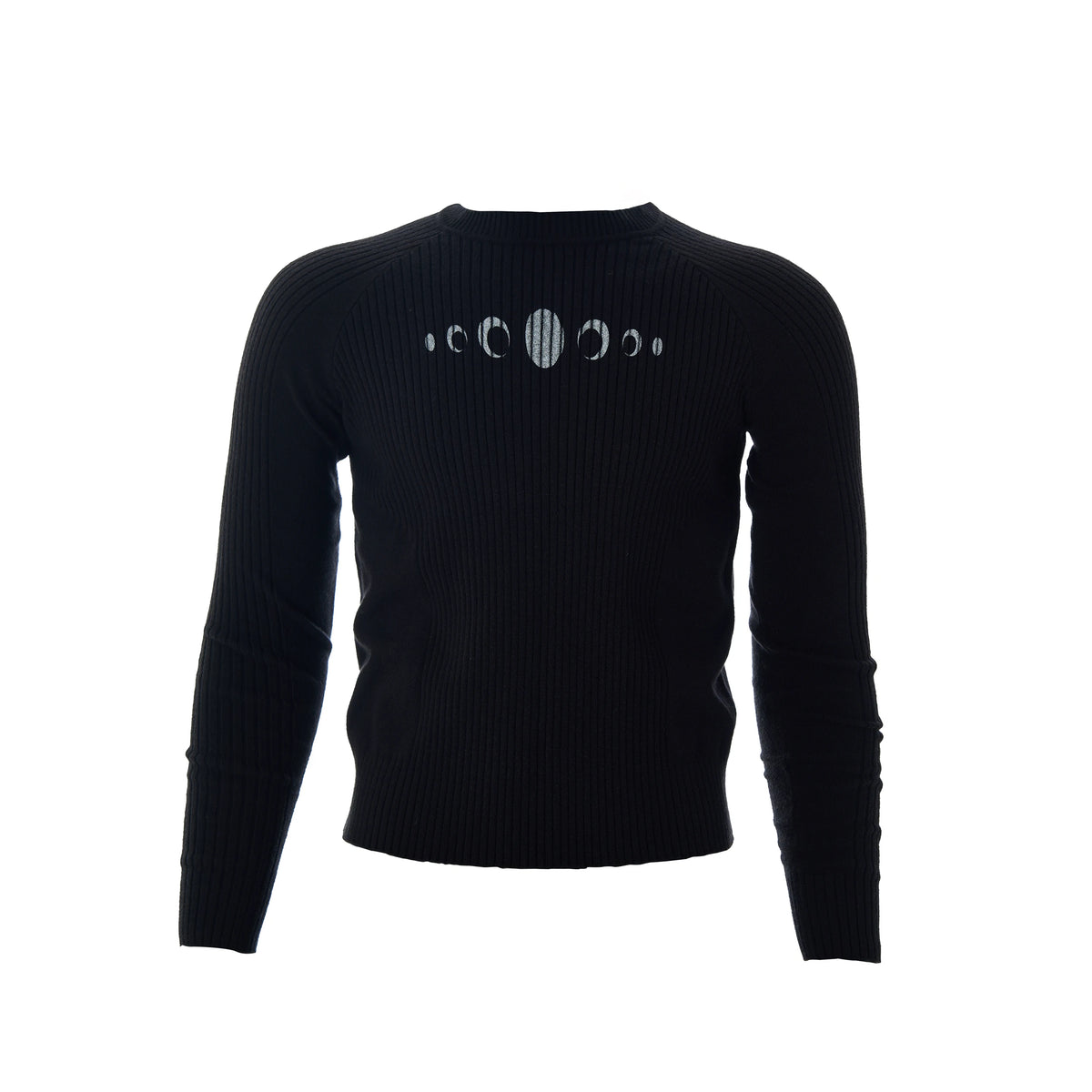 KARMANISTIC Fitted Athletic Knit Sweater - Black