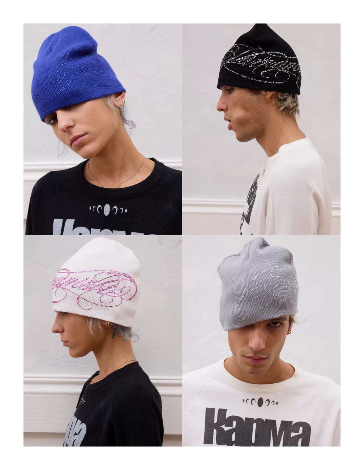 KARMANISTIC Rhinestone Knit Beanie