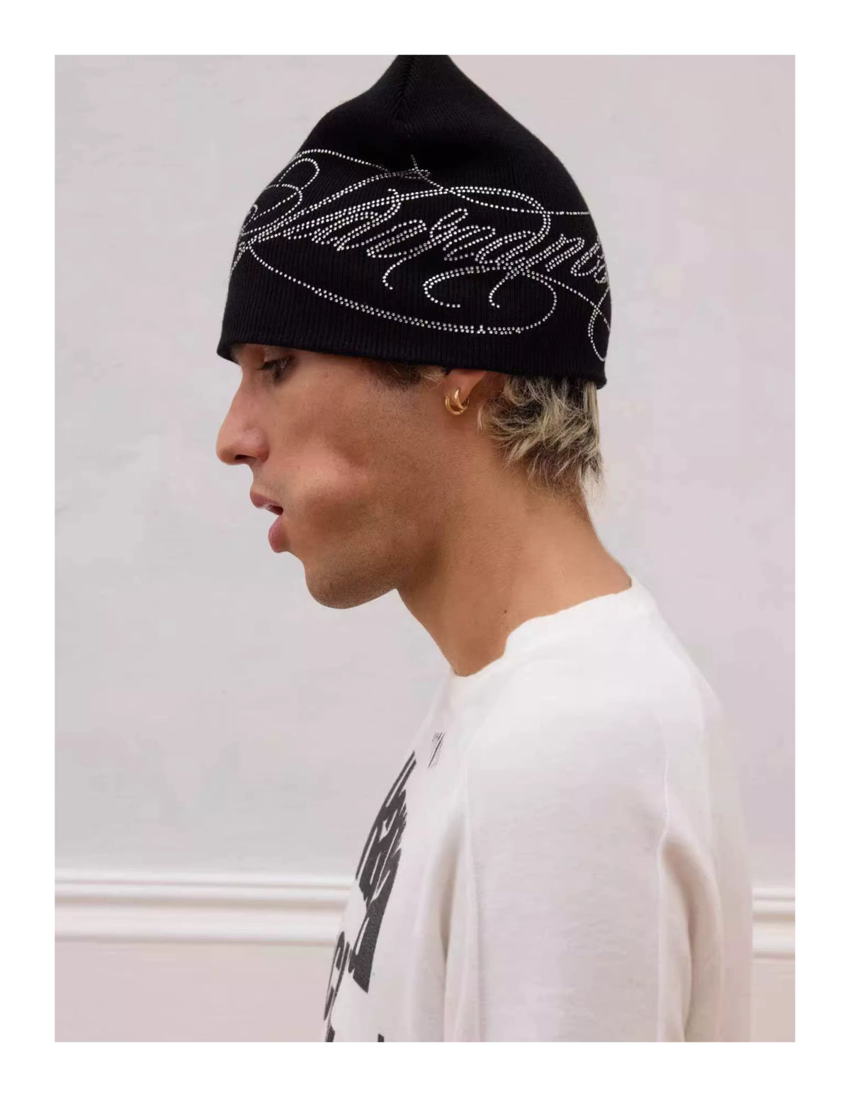 KARMANISTIC Rhinestone Knit Beanie