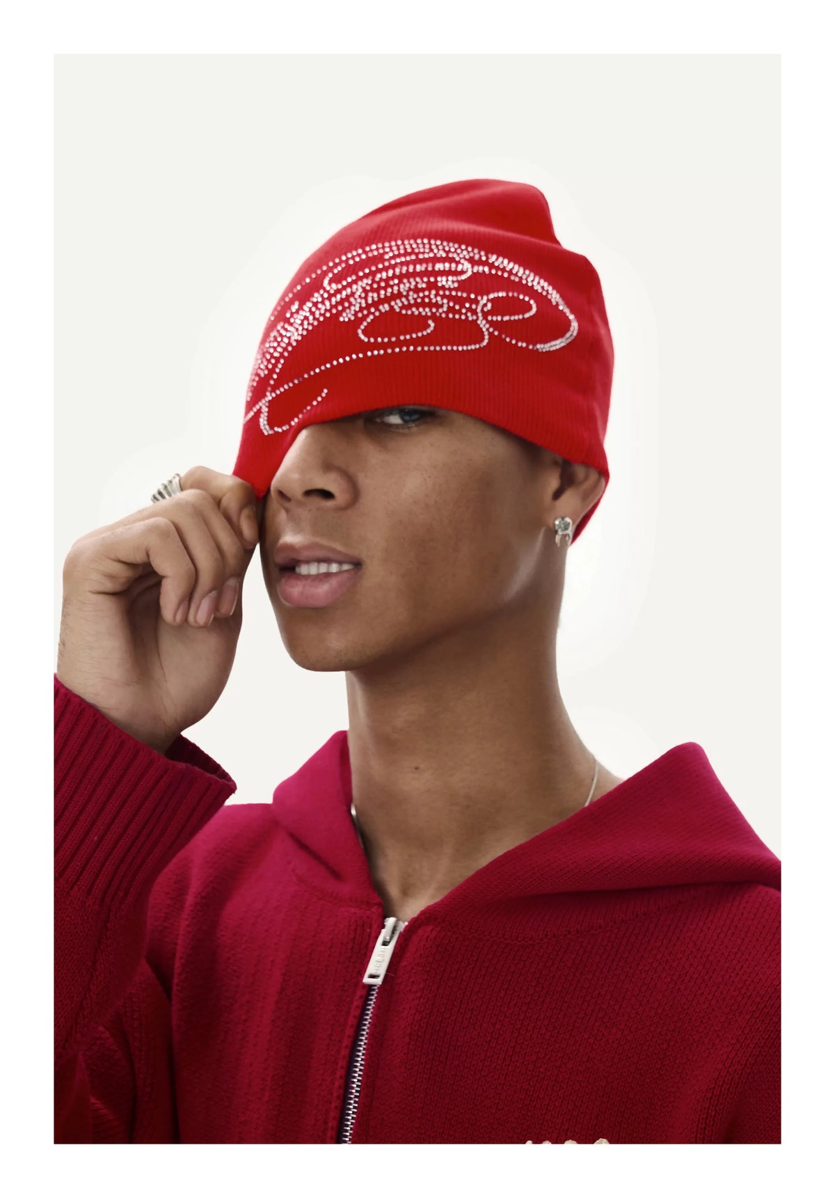 KARMANISTIC Rhinestone Knit Beanie