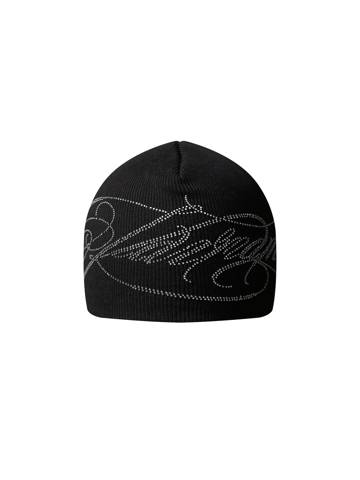 KARMANISTIC Rhinestone Knit Beanie - Black