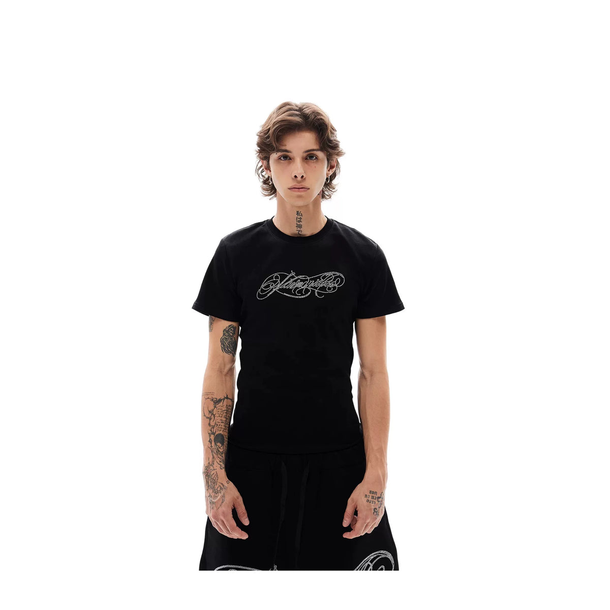 KARMANISTIC Fitted Rhinestone T-Shirt
