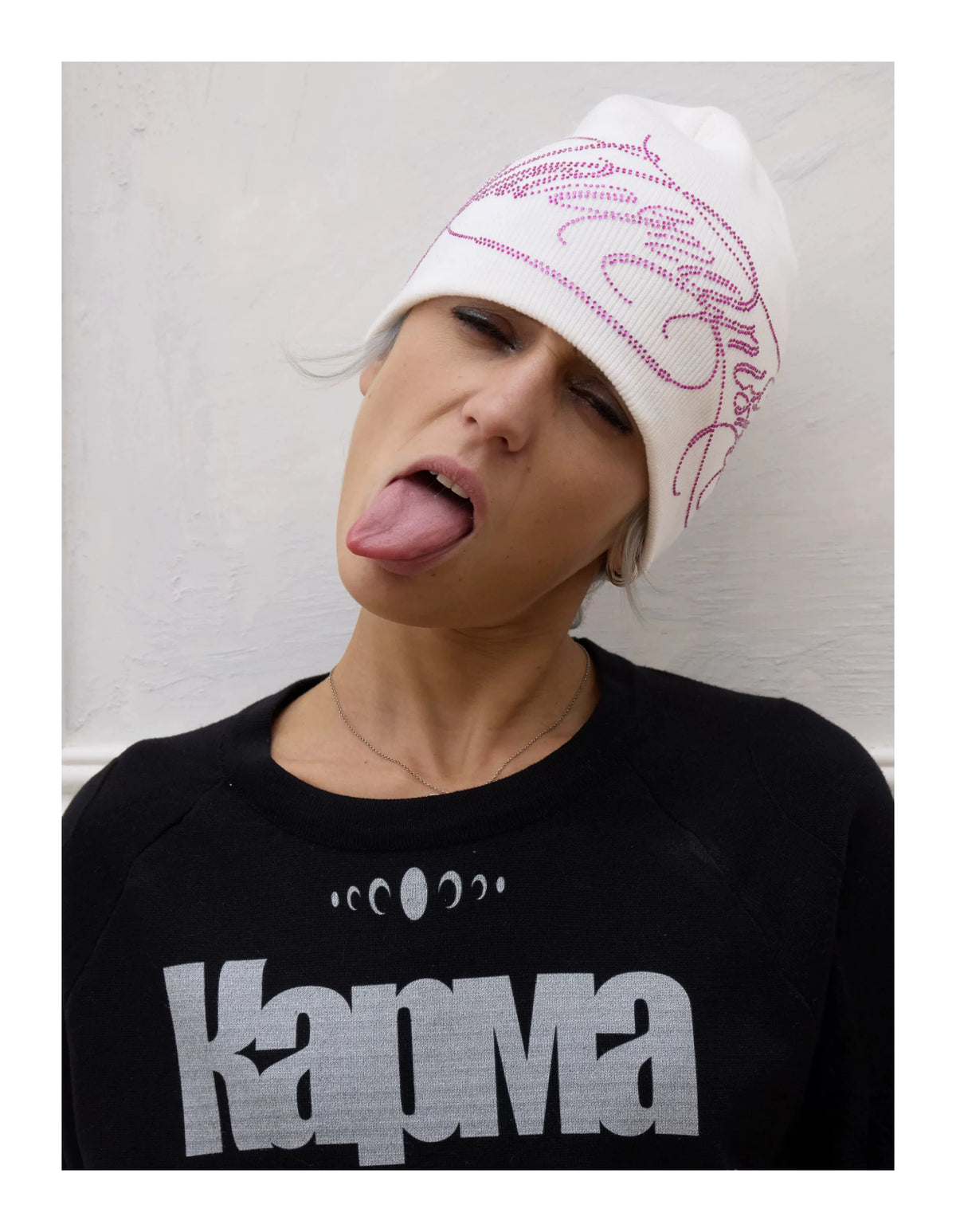 KARMANISTIC Rhinestone Knit Beanie