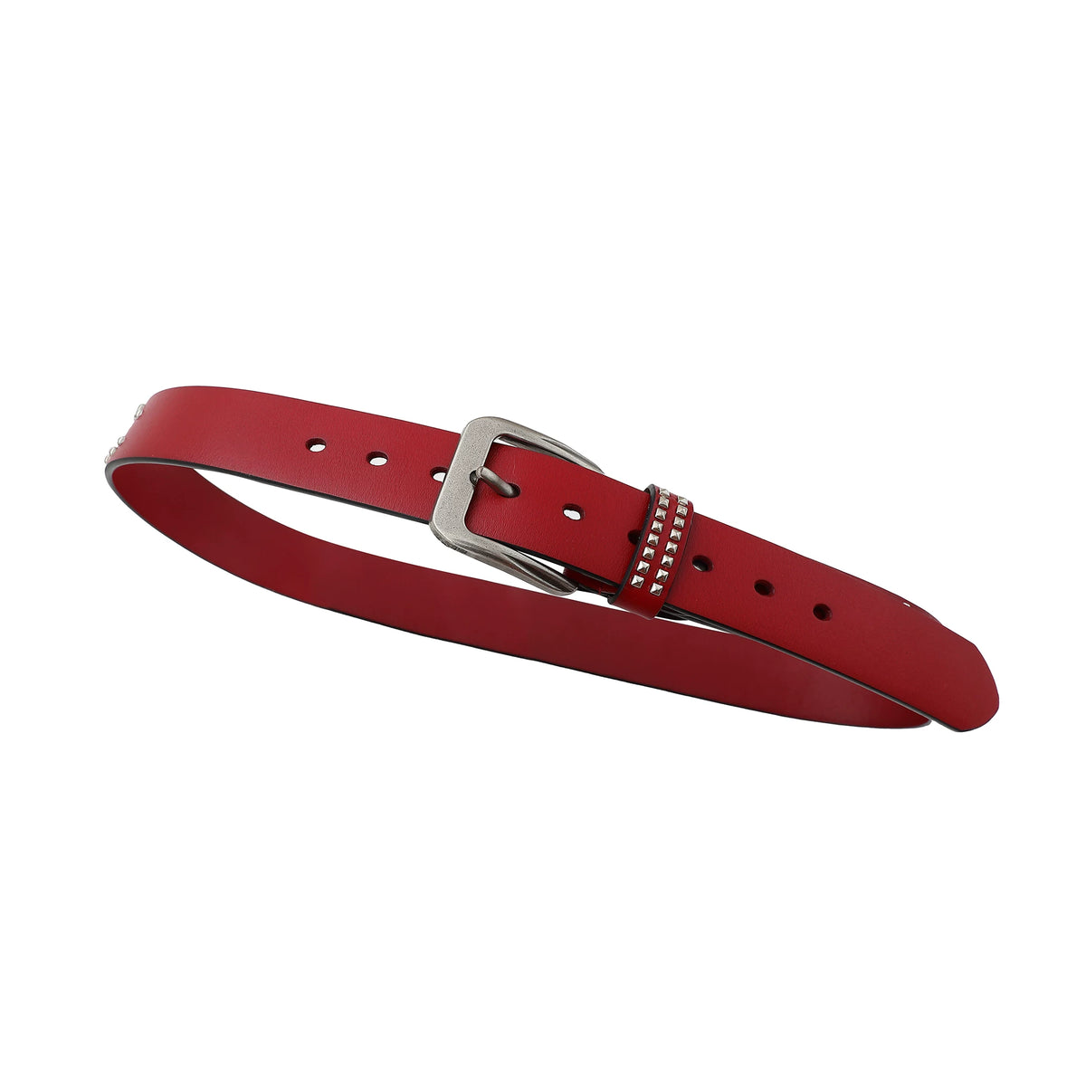 KARMANISTIC Studded Logo Belt - Red