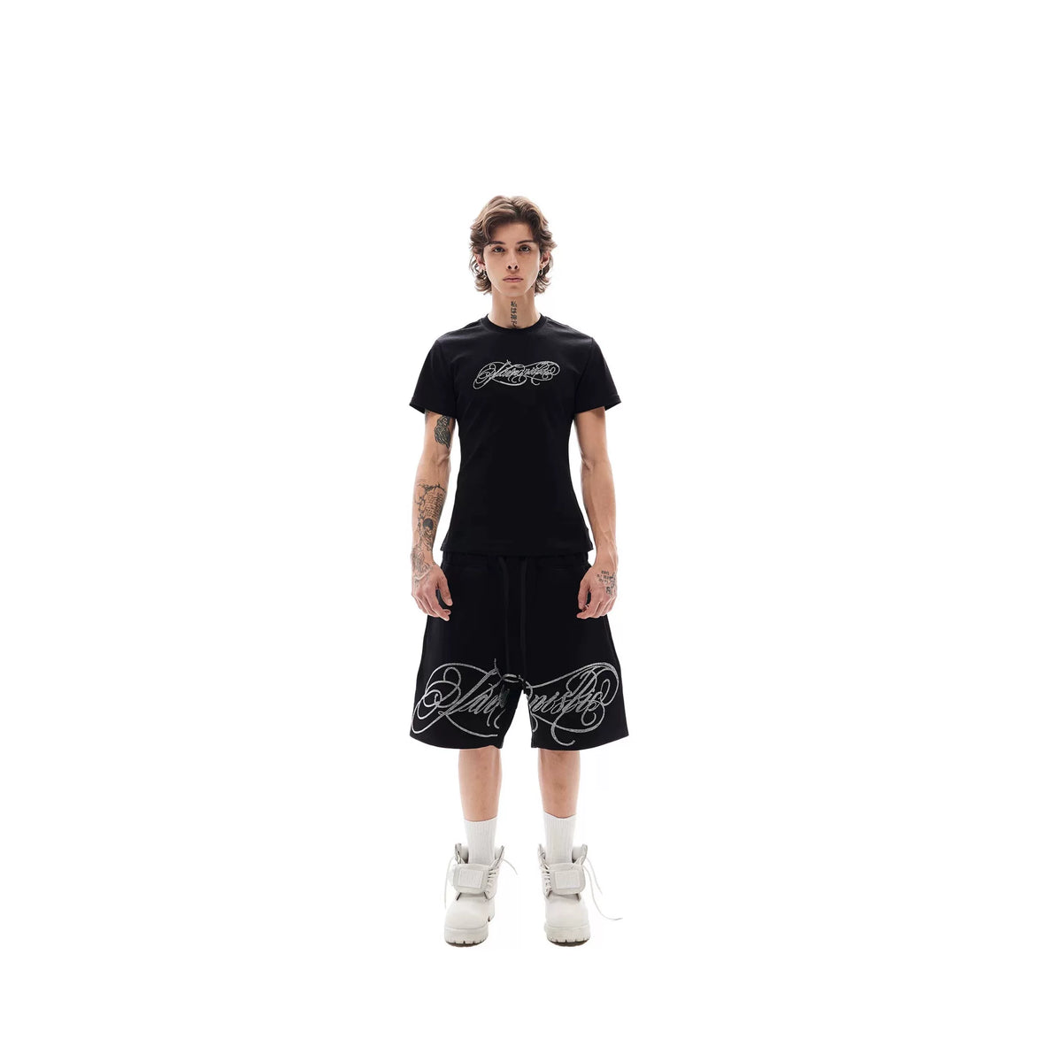 KARMANISTIC Fitted Rhinestone T-Shirt
