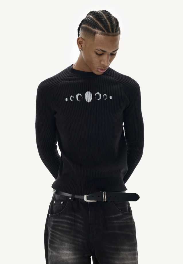 KARMANISTIC Fitted Athletic Knit Sweater