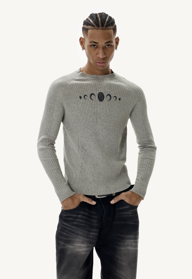 KARMANISTIC Fitted Athletic Knit Sweater